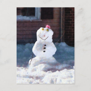 Carte Postale Bon Snowman