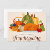 Carte Postale Bon thanksgiving (Devant / Derrière)