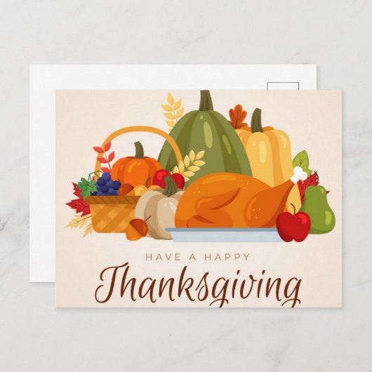 Carte Postale Bon thanksgiving (Devant / Derrière)