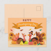 Carte postale bon thanksgiving (Devant / Derrière)