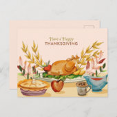 Carte postale bon thanksgiving (Devant / Derrière)