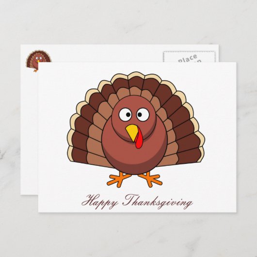 Carte postale bon thanksgiving (Devant / Derrière)