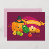 Carte postale bon thanksgiving (Devant / Derrière)