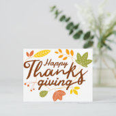 Carte Postale bon thanksgiving (Debout devant)