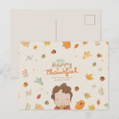 Carte postale bon thanksgiving (Devant / Derrière)