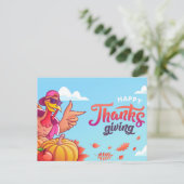 Carte postale bon thanksgiving (Debout devant)