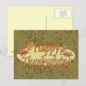 Carte postale bon thanksgiving (Devant / Derrière)