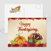 Carte postale bon thanksgiving (Devant / Derrière)