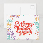 Carte postale bon thanksgiving (Devant / Derrière)