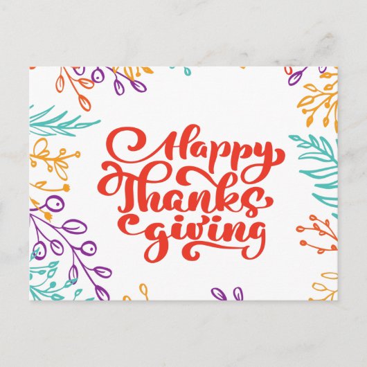 Carte postale bon thanksgiving (Devant)