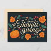 Carte Postale Bon thanksgiving (Devant / Derrière)
