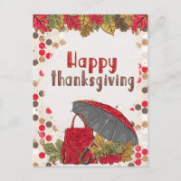Bon thanksgiving à points Polka feuille d'automne