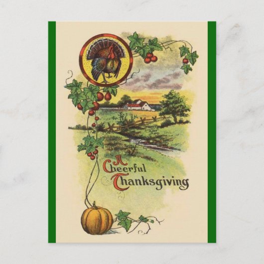 Carte postale Bon thanksgiving antique vintage (Devant)