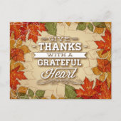 Carte Postale Bon thanksgiving Automne Automne Salutations (Devant)