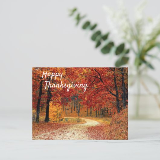 Carte Postale Bon thanksgiving Automne Paysage Scène Automne (Debout devant)