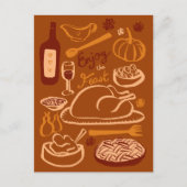 Carte Postale Bon thanksgiving Bountiful Fête (Devant)