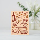 Carte Postale Bon thanksgiving Bountiful Fête (Debout devant)