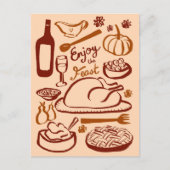 Carte Postale Bon thanksgiving Bountiful Fête (Devant)