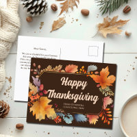 Bon thanksgiving Business Vintages Feuilles Brown