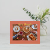 Carte postale bon thanksgiving, Carte Thanksgiving (Debout devant)