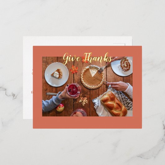 Carte postale bon thanksgiving, Carte Thanksgiving (Recto/Verso)
