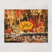 Carte Postale "Bon thanksgiving", couleurs de l'automne, (Dos)