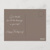 Carte Postale Bon thanksgiving d'aquarelle Citrouilles d'herbe s (Dos)