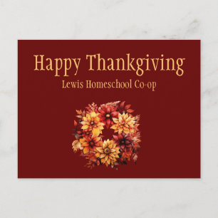 Carte Postale Bon thanksgiving de Bourgogne de Homeschool Co op