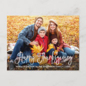 Carte Postale Bon thanksgiving de calligraphie moderne Photo de (Devant)
