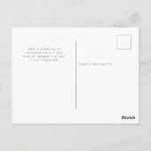 Carte Postale Bon thanksgiving de script d'écriture manuscrite d (Dos)