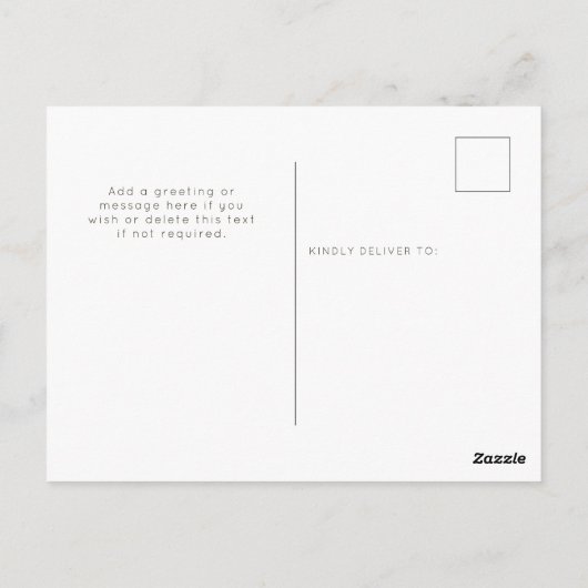 Carte Postale Bon thanksgiving de script d'écriture manuscrite d (Dos)