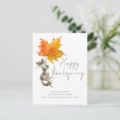 Carte Postale Bon thanksgiving de script manuscrit de chat migno (Debout devant)
