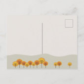 Carte Postale Bon thanksgiving de script minimaliste arbres de c (Dos)