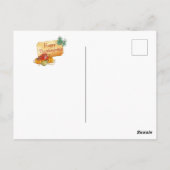 Carte Postale Bon thanksgiving, fête colorée, (Dos)