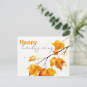 Carte Postale Bon thanksgiving Feuille Serene Fall Maple (Debout devant)
