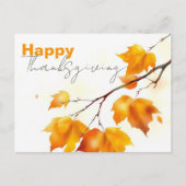 Carte Postale Bon thanksgiving Feuille Serene Fall Maple (Devant)