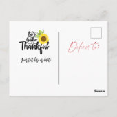 Carte Postale Bon thanksgiving Gnomes Citrouille Tournesol autom (Dos)