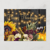 Carte Postale Bon thanksgiving grange bois accueil rustique (Devant)