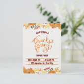 Carte postale bon thanksgiving Invitation (Debout devant)