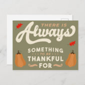 Carte Postale bon thanksgiving jour (Devant / Derrière)