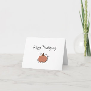 Carte postale bon thanksgiving mignonne Citrouille