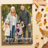 Carte Postale Bon thanksgiving Moderne Brush Script Photo
