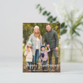 Carte Postale Bon thanksgiving Moderne Brush Script Photo (Debout devant)