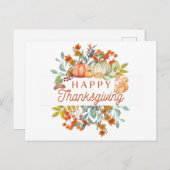 Carte Postale Bon thanksgiving nature (Devant / Derrière)