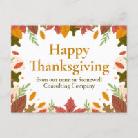 Bon thanksgiving personnalisé Automne Marketing d'