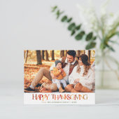 Carte Postale Bon thanksgiving photo couleur automne (Debout devant)