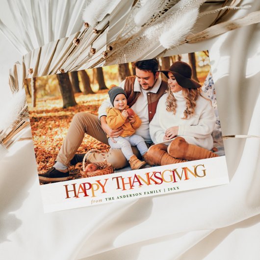 Carte Postale Bon thanksgiving photo couleur automne