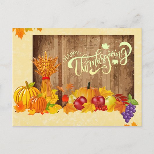 Carte Postale Bon thanksgiving photo simple salutations alimenta (Devant)