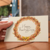 Carte Postale Bon thanksgiving simple feuille d'automne