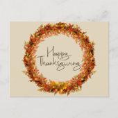 Carte Postale Bon thanksgiving simple feuille d'automne (Devant)